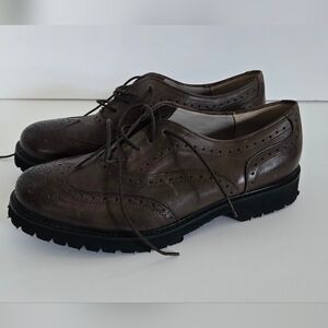 Elegant Brown Leather Women Oxfords